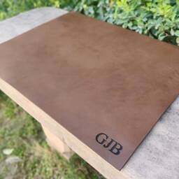 100% Genuine Leather Desk Pad, Large Mouse Mat, Handmade Brown Blotter, Office Gift Idea, Colleague Gift, Father's Mother's Day - thumbnail 3