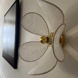 Flower-Shaped Wall Light Fixture Handmade in France - thumbnail 2