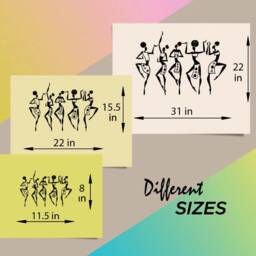 In-Style Decals Wall Vinyl Decal Home Decor Art Sticker Beautiful African Girls Woman Dancing Ethnic Style Room Removable Mural Design 409 - thumbnail 2