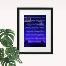 Aladdin A Whole New World Lyrics Wall Art Print - Home D??cor Digital Poster - thumbnail 1