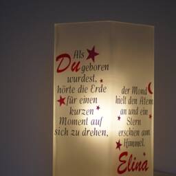 Lamp For Birth, Baptism, Gift - Customizable - thumbnail 2