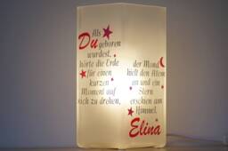 Lamp For Birth, Baptism, Gift - Customizable - thumbnail 1