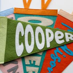 Personalized Name Pennant Flag Custom Felt Banner Nursery Decor Baby Shower Gift Kids Room Wall - thumbnail 4
