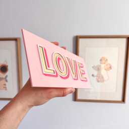 Mirrored Love Sign - Valentine's Decoration Romantic Home Decor Gift For Loved Ones - thumbnail 3