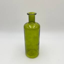 Vintage Handmade Amber Glass Vase Green Flower Bottle - Height 27cm - thumbnail 3
