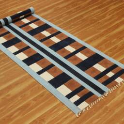 Handmade Block Printed Cotton Rug Bohemian Style, Custom Size - thumbnail 2
