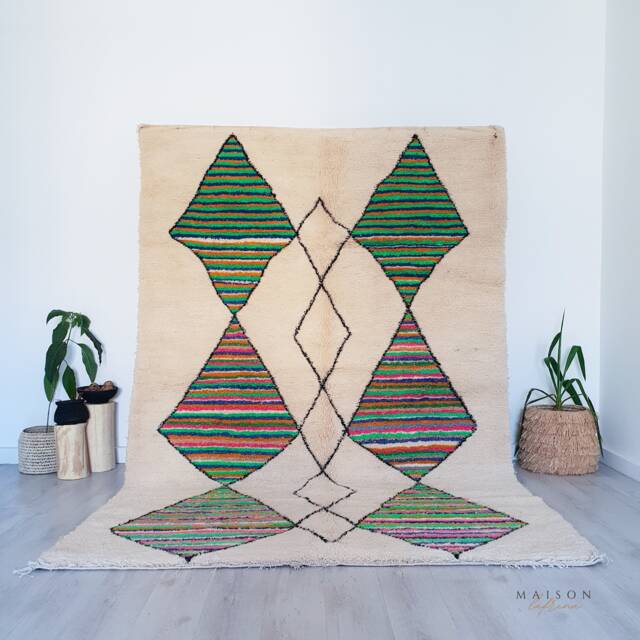 Soft Moroccan Rug, Beni Ourain Berber Area 6x10 Ft - image 1