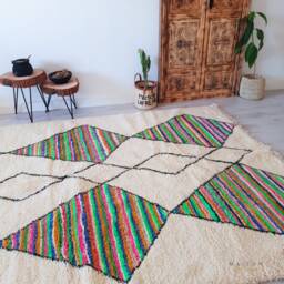 Soft Moroccan Rug, Beni Ourain Berber Area 6x10 Ft - thumbnail 3
