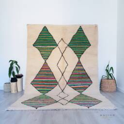 Soft Moroccan Rug, Beni Ourain Berber Area 6x10 Ft - thumbnail 1