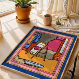 Parisian Cafe Art Print, Colorful Lips, J'adore Vivre - thumbnail 3