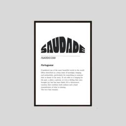 Saudade Definition Print - Wall Art Bedroom Portuguese Gift Poster For Friends, Cafe Decor - thumbnail 2
