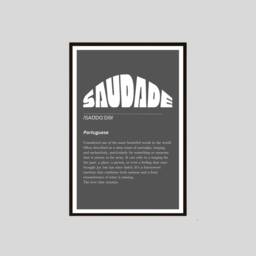 Saudade Definition Print - Wall Art Bedroom Portuguese Gift Poster For Friends, Cafe Decor - thumbnail 3