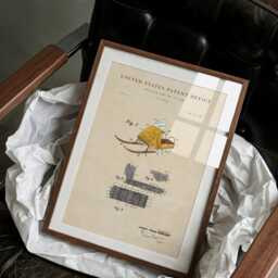 Snowmobile Patent Print Hand-Painted Watercolor Wall Art - thumbnail 2