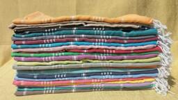 Turkish Beach Towel 100% Cotton Peshtamal Bath Pool Towel - 39x70In - thumbnail 1