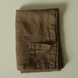 Cacao Waffle Linen Bath Towel/Soft Absorbent Eco-Friendly Luxury Bathroom Natural - thumbnail 2