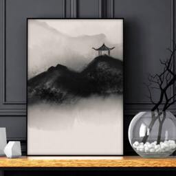 Japandi Home Office Decor For Men Set Of 3 Framed Wall Art Prints, Trendy Zen Japanese Gallery Hanging Office Desk Decor - thumbnail 2