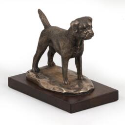 Border Terrier, Dog Wooden Base Statue, Limited Edition, Artdog - thumbnail 1