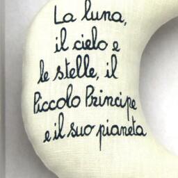 Little Prince Moon Rattle, French/Italian/English Poem, Baby Shower Gift - thumbnail 3