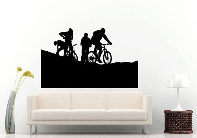 Bicycle Rider On A Mountain Bike Sport Wall Decal Vinyl Sticker Mural Room Decor L1019 - image 1