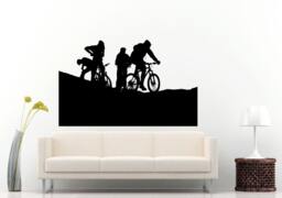 Bicycle Rider On A Mountain Bike Sport Wall Decal Vinyl Sticker Mural Room Decor L1019 - thumbnail 1
