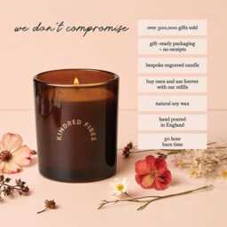 Personalised Anniversary Gift For Married Couple Scented Floral Candle - thumbnail 3