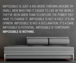 Impossible Is Nothing - Office Decor Wall Sticker Decal Knowledge Inspirational Stickers Motivational Decals Skuimposs - thumbnail 2