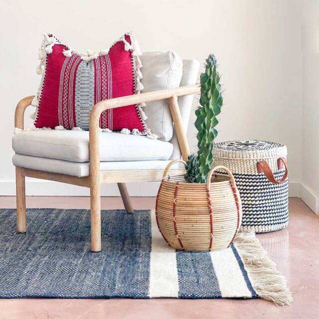 Red Boho Throw Pillow 22 - image 1