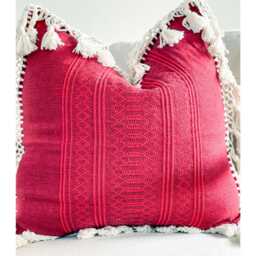 Red Boho Throw Pillow 22 - thumbnail 2
