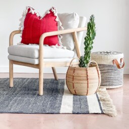 Red Boho Throw Pillow 22 - thumbnail 3