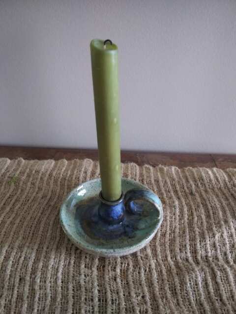 Hand Thrown Pottery Candlestick Holder - image 1