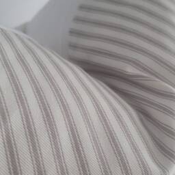 Ticking Stripe Farmhouse Pillow Cover - Grey Or Black Home Accent - thumbnail 4