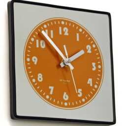 Mid Century Style Orange Wall Clock - New 19cm Retro Atomic Formica Vintage French Gift Off The Clocks - thumbnail 2