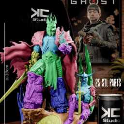 Crown Of Endless Winter - Undead King Fantasy Death Knight The Lich Resin Figure 16K - thumbnail 4