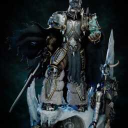 Crown Of Endless Winter - Undead King Fantasy Death Knight The Lich Resin Figure 16K - thumbnail 3