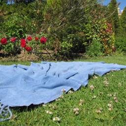 Beach Towel - Peshtemal Turkey Turkish Stonewashed Denim Blue Gray Pareo 100% Cotton Soft Hammam Yoga Spa Shawl Scarf Bed Throw - thumbnail 3