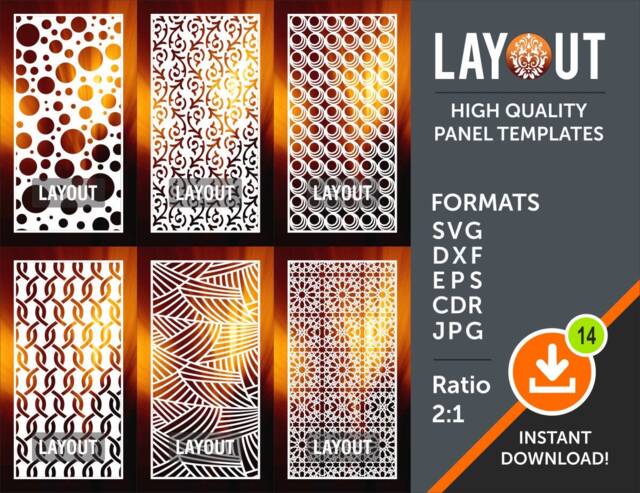 Room Divider Panel, Privacy Screen, Wall Hanging, Stencil, Cnc, Laser, Plasma Cricut Cutting File, Cdr, Svg, Dxf, Ai, Eps, Jpg - image 1