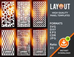 Room Divider Panel, Privacy Screen, Wall Hanging, Stencil, Cnc, Laser, Plasma Cricut Cutting File, Cdr, Svg, Dxf, Ai, Eps, Jpg - thumbnail 1