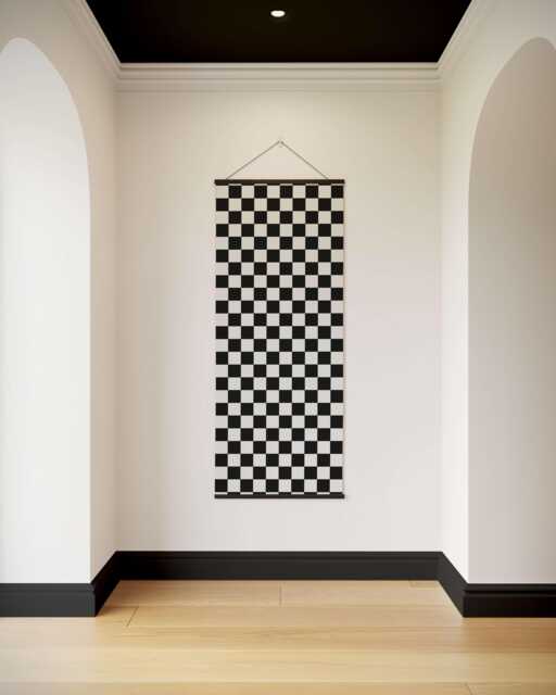 Chequerboard Pattern Tapestry - Wall Hanging Unique Art - image 1