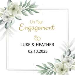 Personalised Engagement Candle Gift Set With Matches, Mr & Mrs Names, Soy Wax Candle, Romantic Couple Gift, Keepsake - thumbnail 3