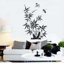 Wall Vinyl Decal Tree Flowers Butterfly Nature Romantic Decor 2239Di - thumbnail 1