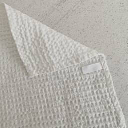 Linen Waffle Towels Set - Bathroom Towel Hand Towels- Face Linen Off White Linen- Guest Spa Baby - thumbnail 4