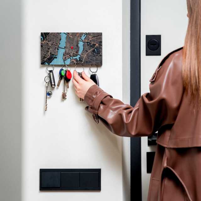 Wall Key Dock, Magnetic Map Holder For Sleek Hallway Decor - image 1