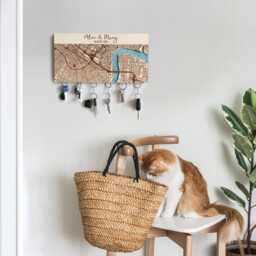 Wall Key Dock, Magnetic Map Holder For Sleek Hallway Decor - thumbnail 4