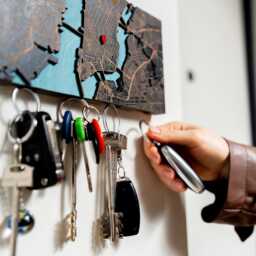 Wall Key Dock, Magnetic Map Holder For Sleek Hallway Decor - thumbnail 3