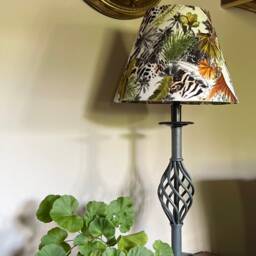 Tiger Jungle Velvet Coolie Lampshade, Empire Lampshade in Tiger Cheetah Velvet, Ceiling Light Shade - thumbnail 2