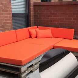Euro Pallet Cushions Seat Pads For Outdoor Garden Seating High Density Foam Pad With Water Resistant Zipped Cover - thumbnail 3
