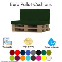 Euro Pallet Cushions Seat Pads For Outdoor Garden Seating High Density Foam Pad With Water Resistant Zipped Cover - thumbnail 1