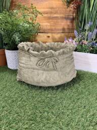 stone Garden Sack Planter Pot Plant Flower Ornament