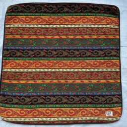 Seat Of 4 Pieces Khanta Work Scarf Cushion Covers , 40x40cm - thumbnail 3
