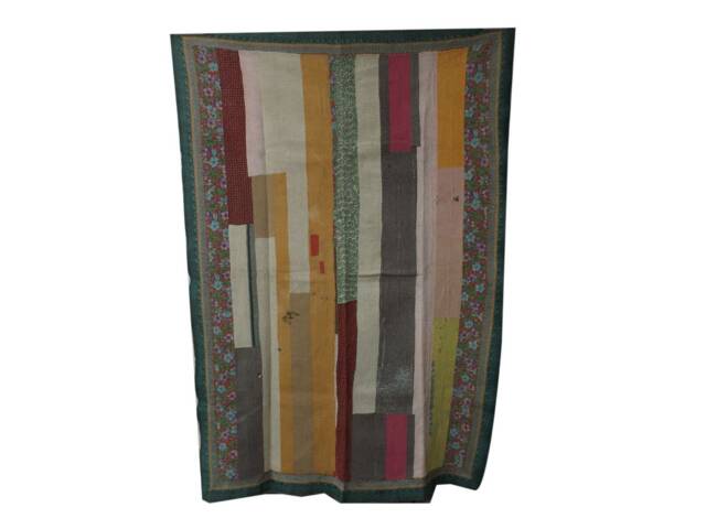 Handmade Vintage Cotton Kantha Quilt Bohemian Patchwork Throw Blanket - 80x60 Inches - image 1